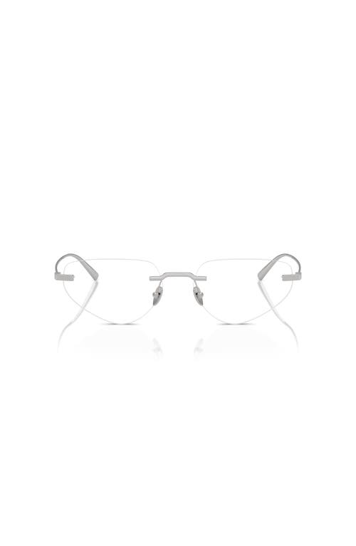 Ferrari 57mm Irregular Optical Glasses In Silver
