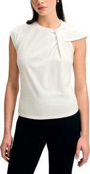 Isaac Mizrahi New York Cotton Twist Neck T-Shirt