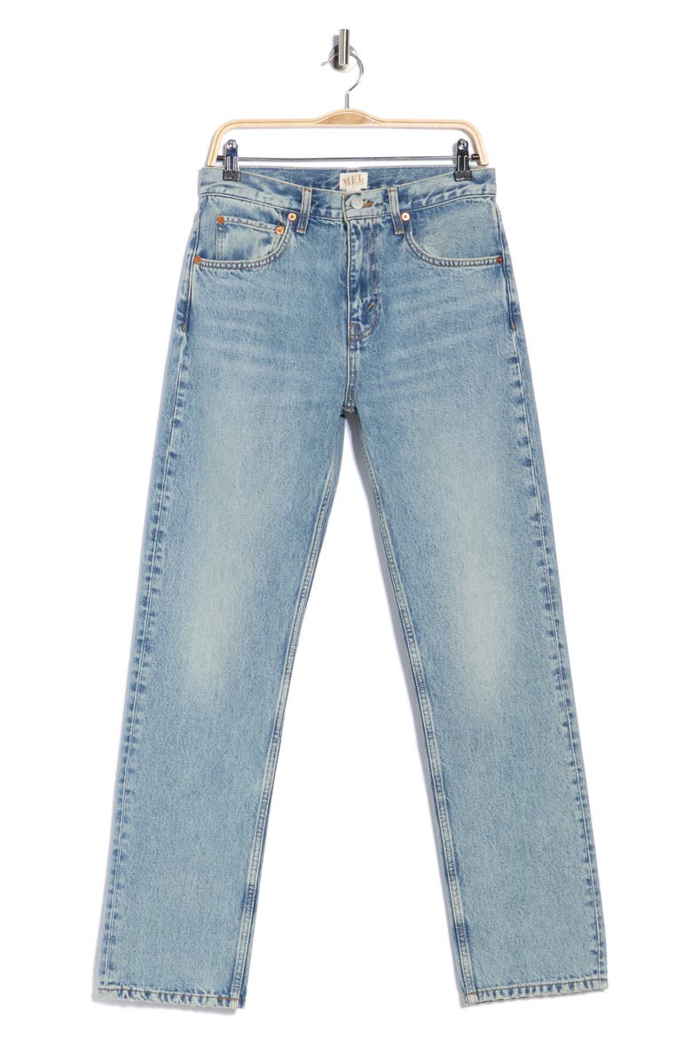 The Mel High Waist Organic Cotton Straight Leg Jeans, Alternate, color, RIVERINDIGO