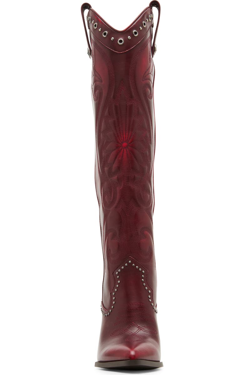 Steve Madden Lasso Knee High Boot, Alternate, color, Red Distressed