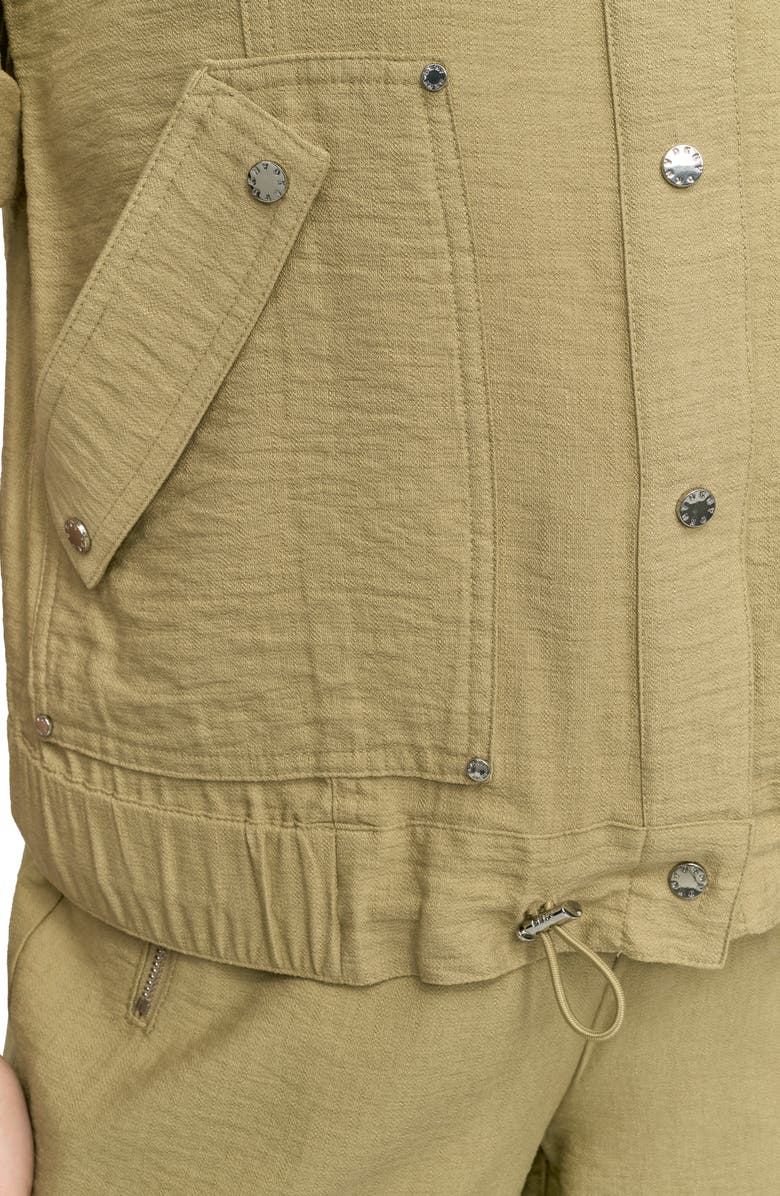 DKNY Roll Tab Jacket, Alternate, color, Pale Moss