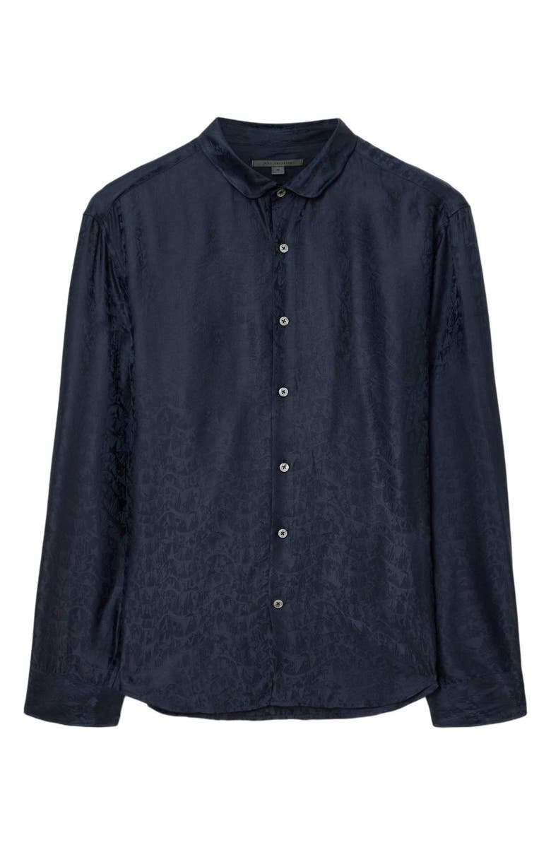 John Varvatos Orchard Abstract Jacquard Button-Up Shirt, Alternate, color, Thistle