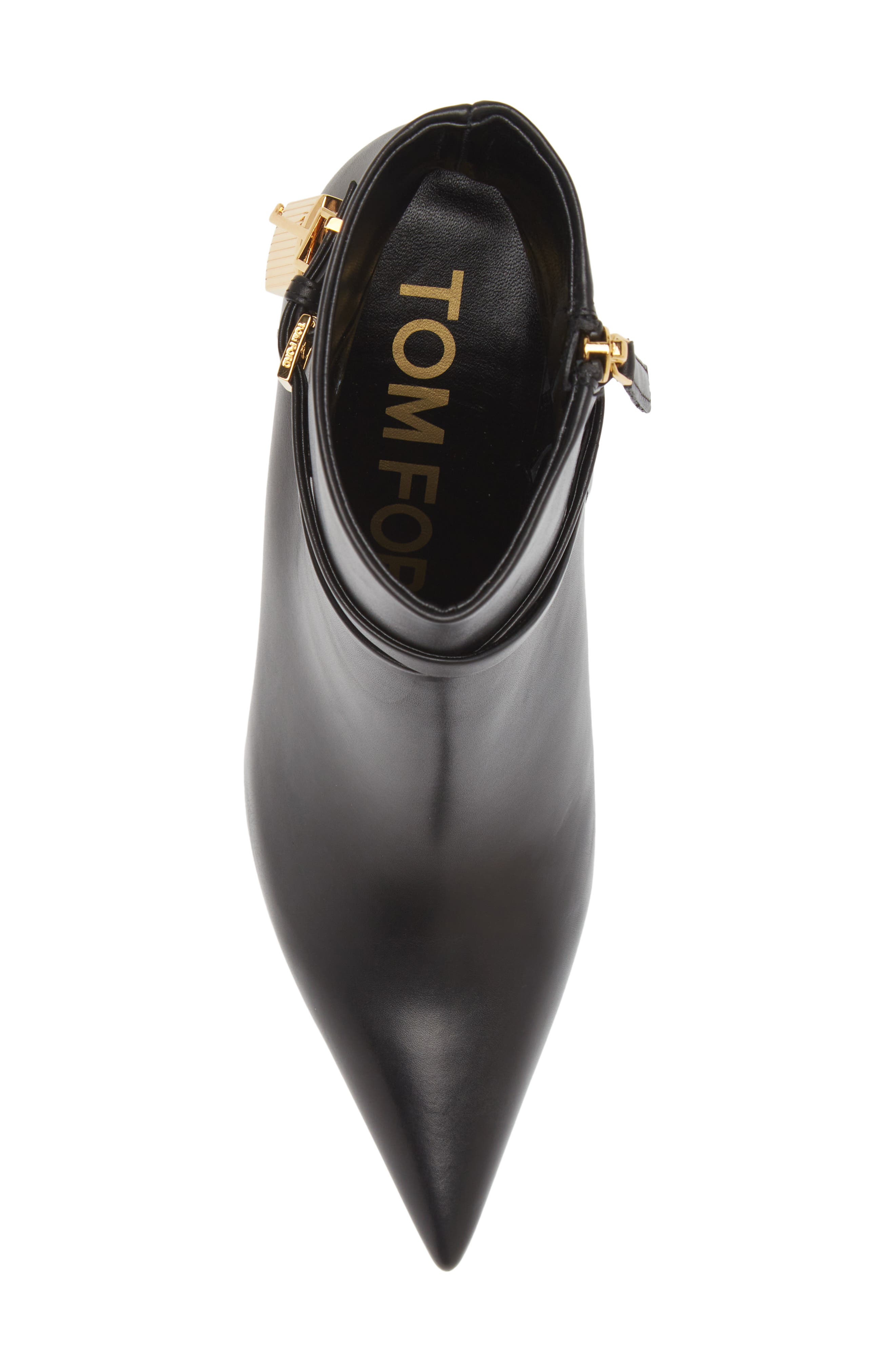TOM FORD Padlock Pointed Toe Bootie, Alternate, color, 