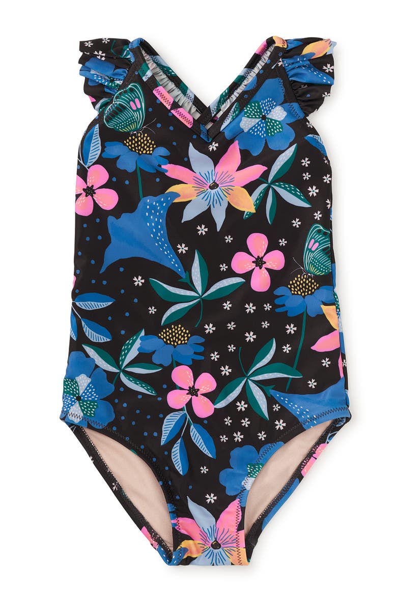 Ruffle One-Piece Swimsuit 2.0, Main, color, Brazilian Painted Floral