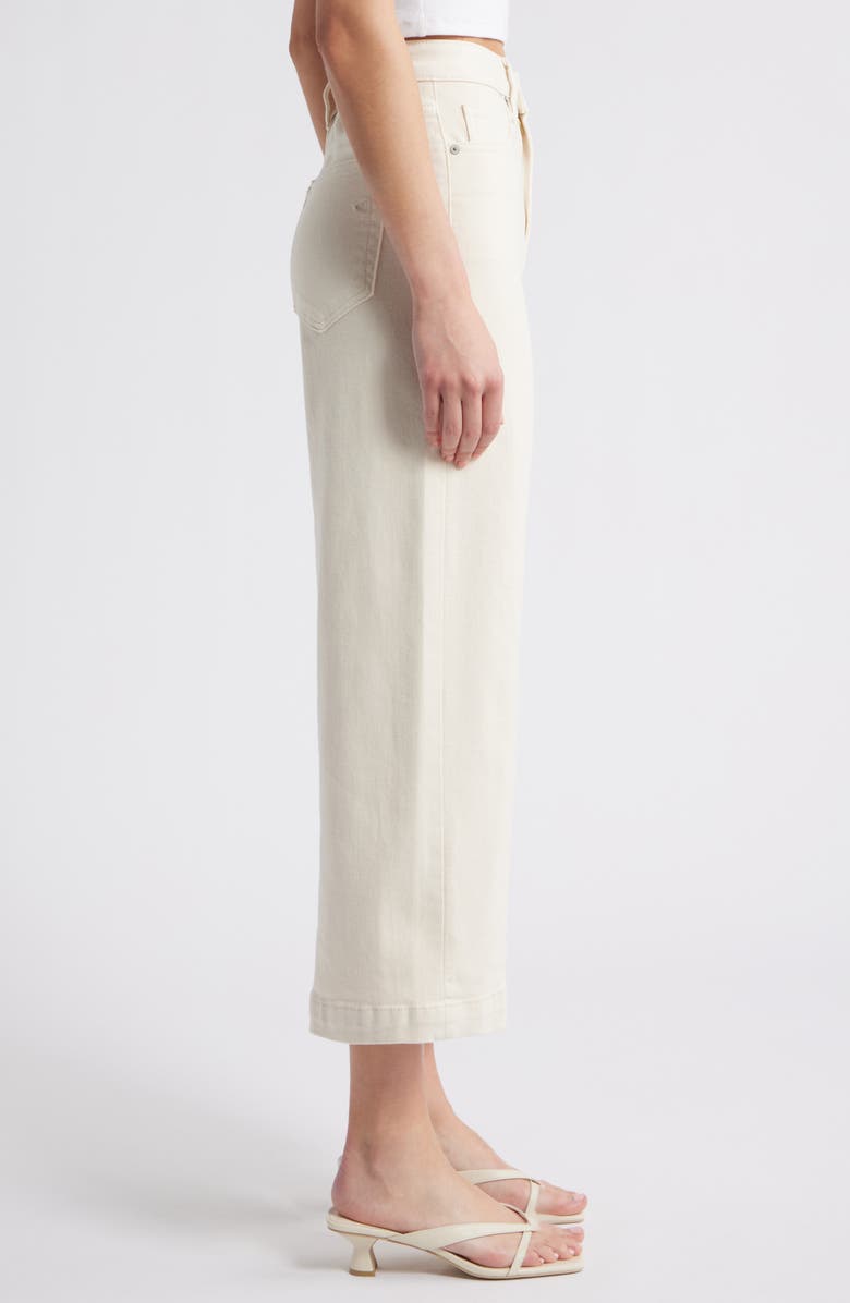 HIDDEN JEANS High Waist Crop Wide Leg Jeans, Alternate, color, Cream