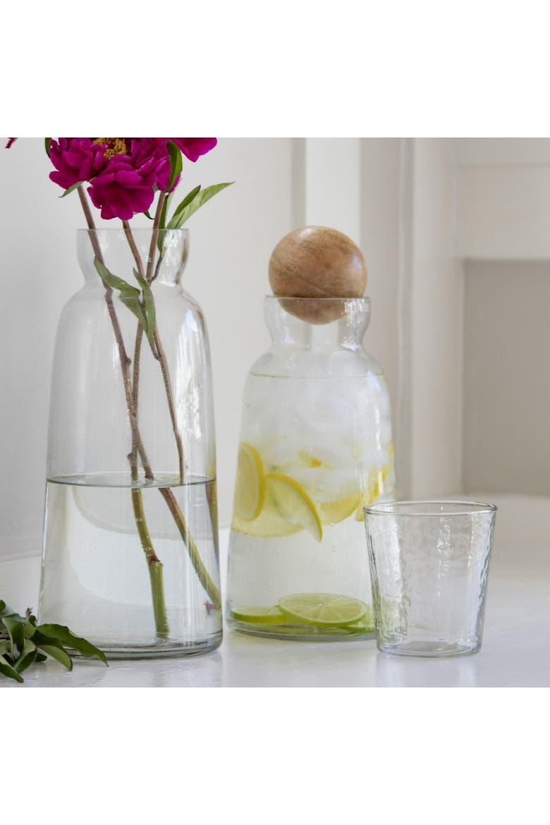 Pebble Glass Tumbler Short, Set of 4, Alternate, color, Clear