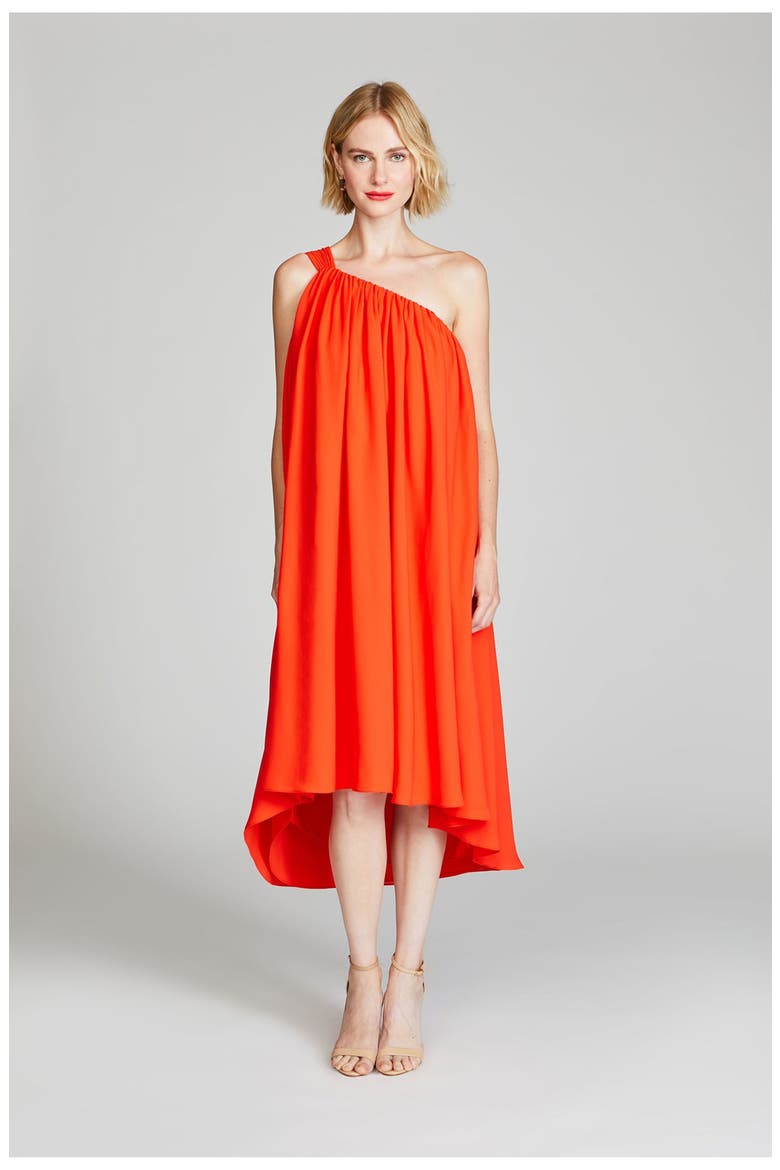 Rafelle Georgette Midi, Alternate, color, Orange Spice