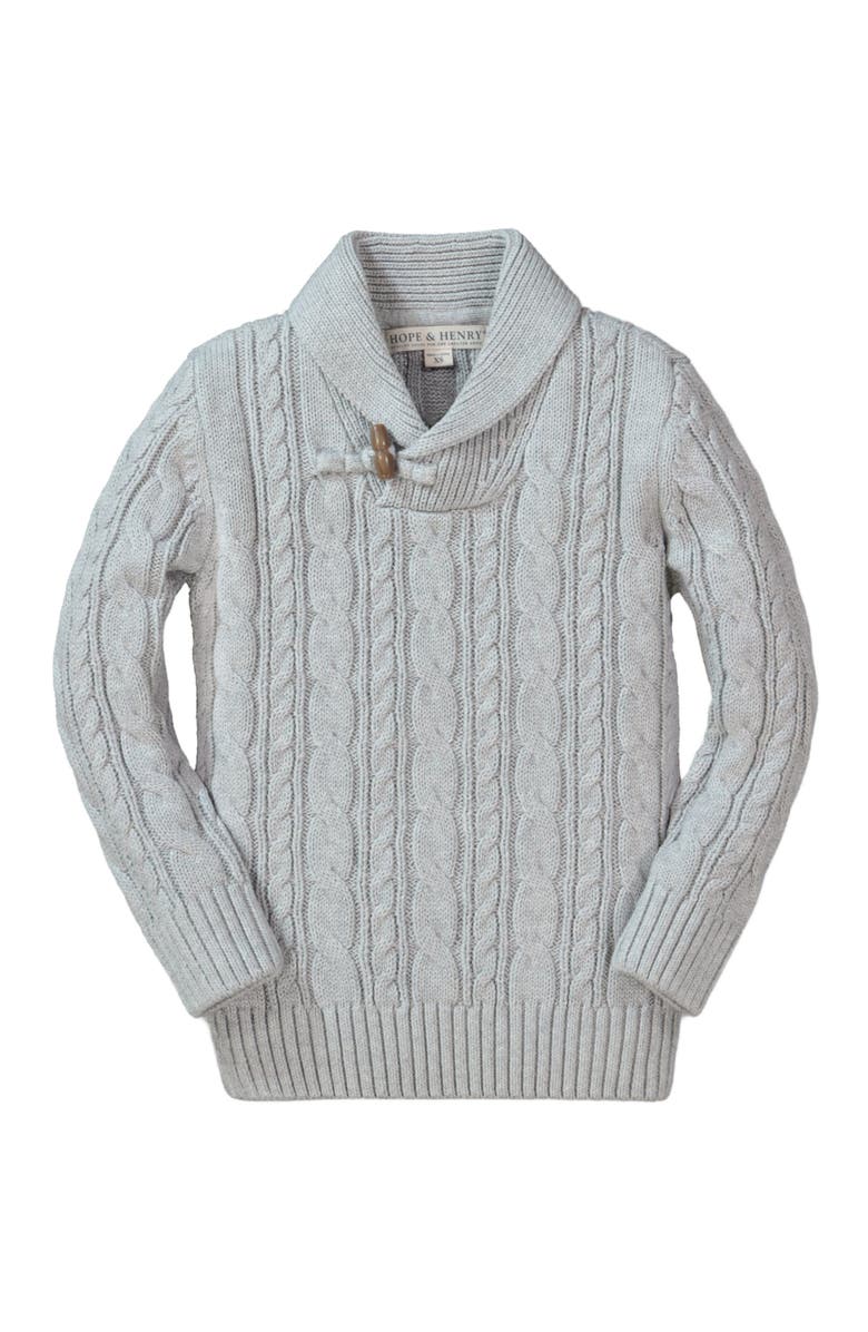 Hope & Henry Baby Boys' Shawl Collar Sweater, Infant, Main, color, 