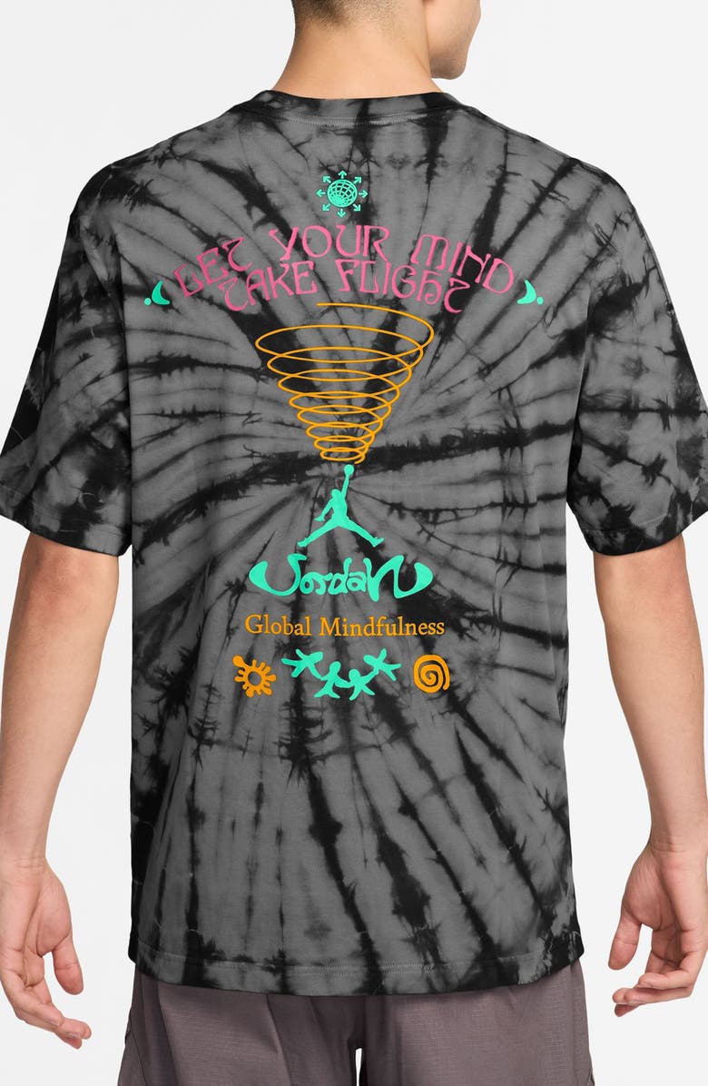 Jordan Mindfulness Tie Die Cotton Graphic T-Shirt, Alternate, color, Iron Grey