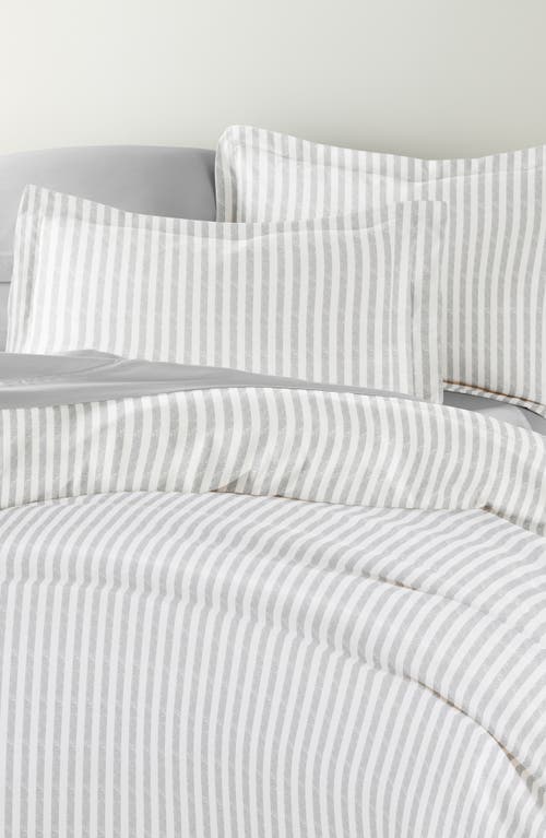 Homespun Bundle Duvet Set In Light Gray Stripe