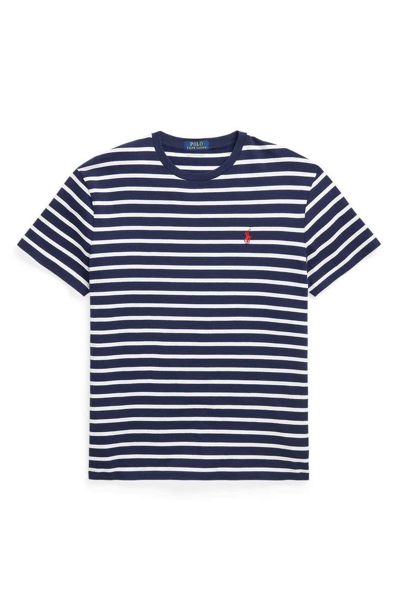 Polo Ralph Lauren Stripe Classic Fit Jersey Crewneck T-Shirt, Alternate, color,