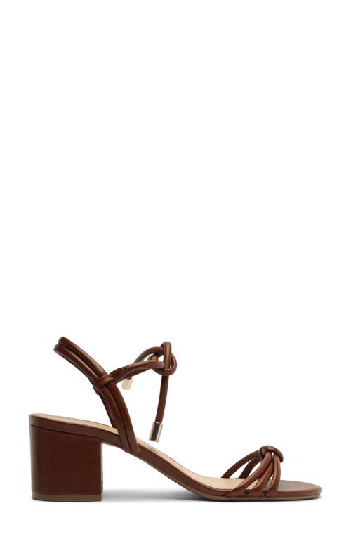 Arezzo Camila Mid Ankle Tie Sandal In Brown