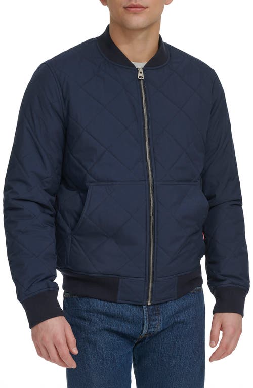 levi's Quilted Bomber Jacket in Navy 