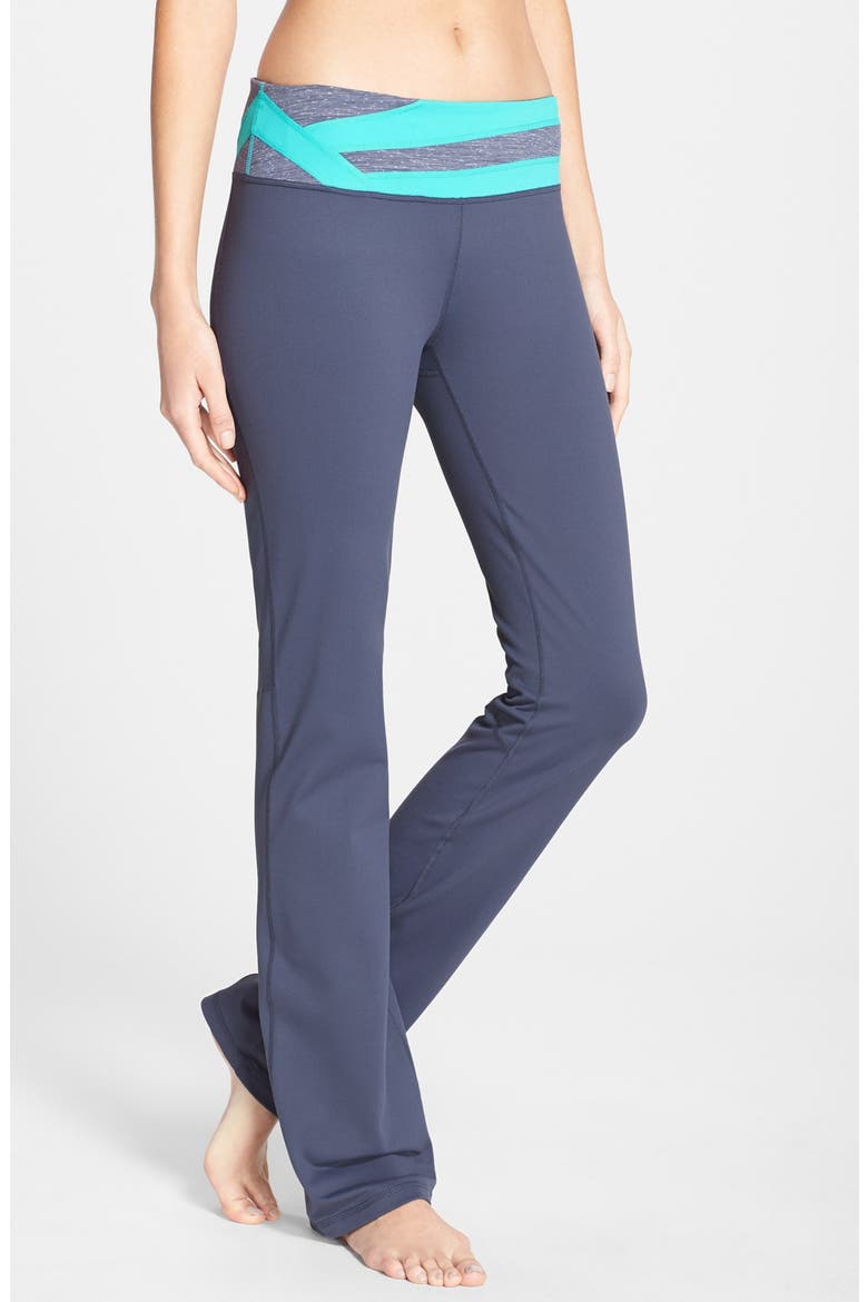 'Barely Flare Booty' Pants, Main, color, GREY SLATE MELANGE MINT