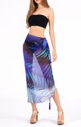 RANEES Palm Print Long Sarong