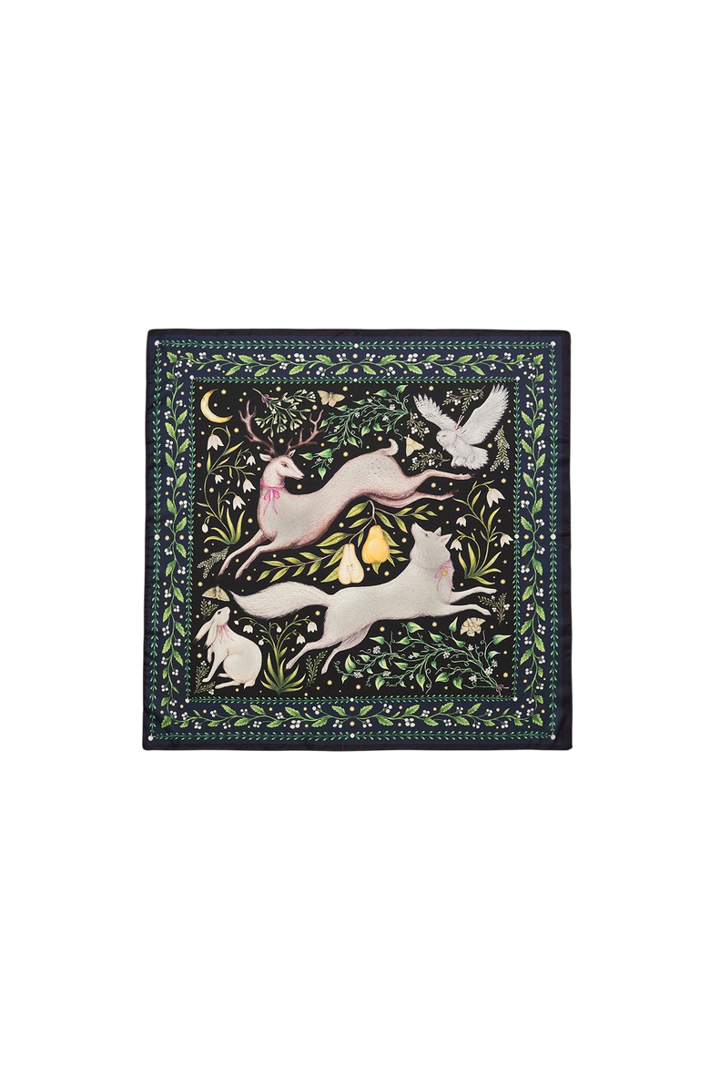 Niva Narrative Medium Square Scarf, Main, color, Navy