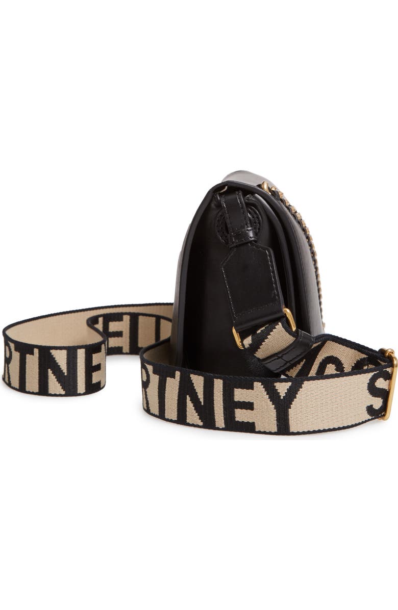 Stella McCartney Logo Strap Faux Leather Crossbody Bag, Alternate, color,