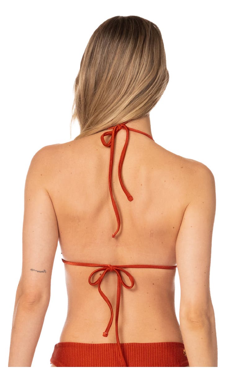 KIBYS Sunset Bazaar Maui Triangle Top, Alternate, color, Terracota Rusty Copper