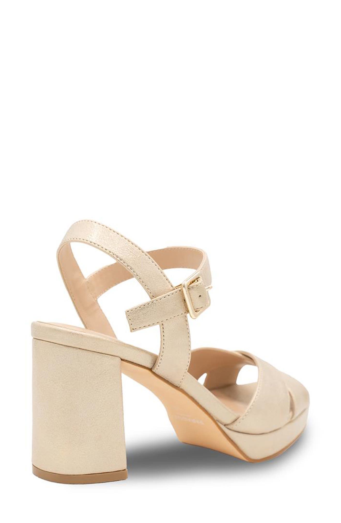 Landon Ankle Strap Platform Sandal, Alternate, color, CHAMPAGNE