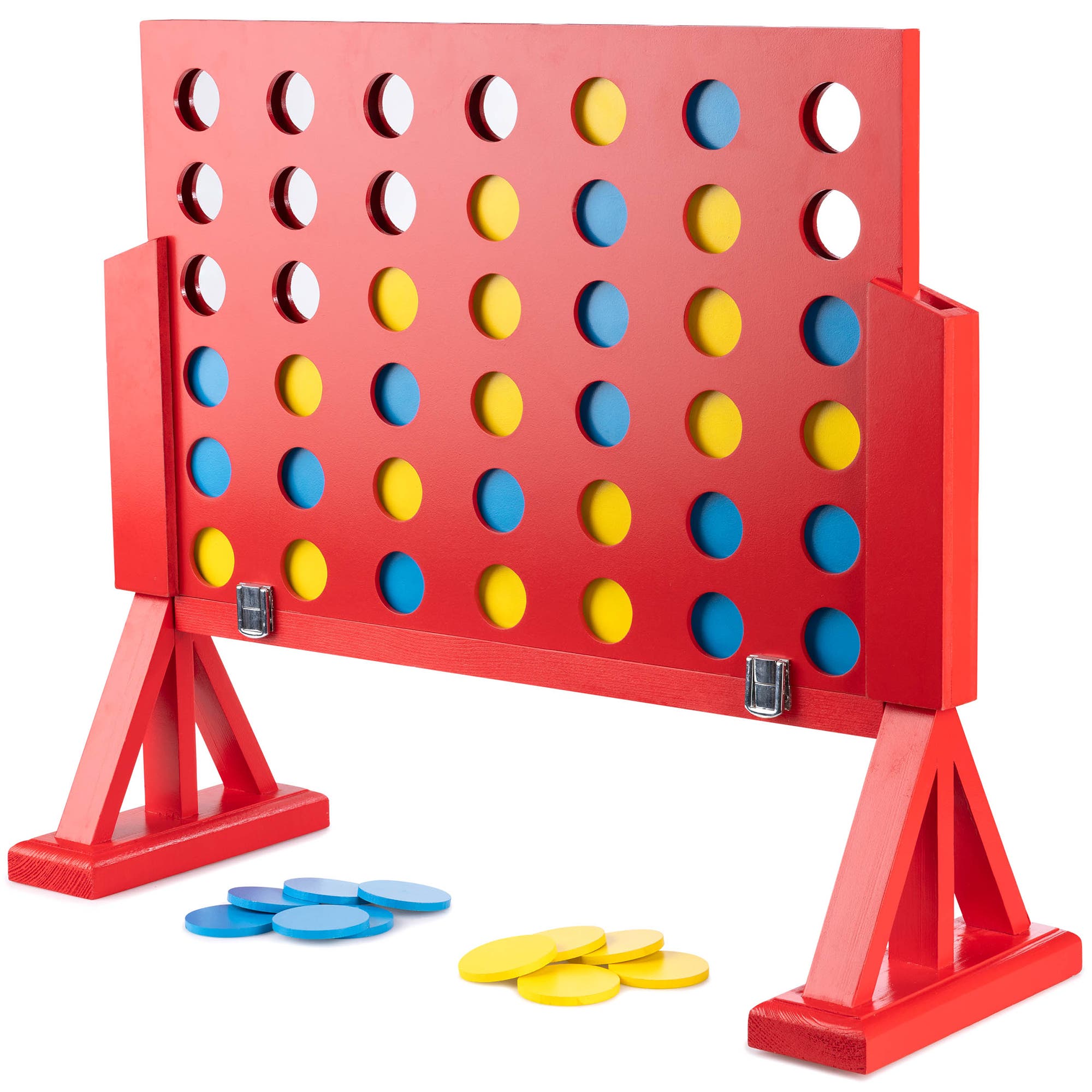 Grasshopper Games Giant 4 In A Row Wood Game in Multicolored 