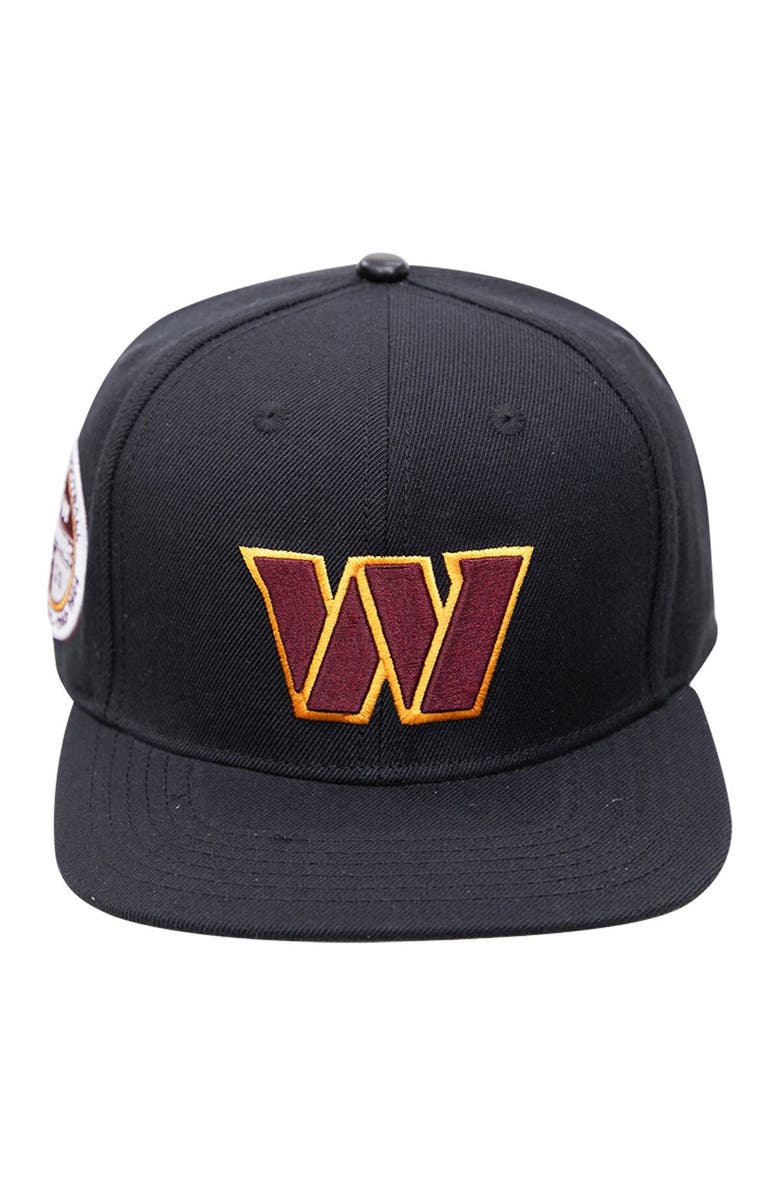 PRO STANDARD Men's Pro Standard Black Washington Commanders Classic Snapback Hat, Alternate, color, 