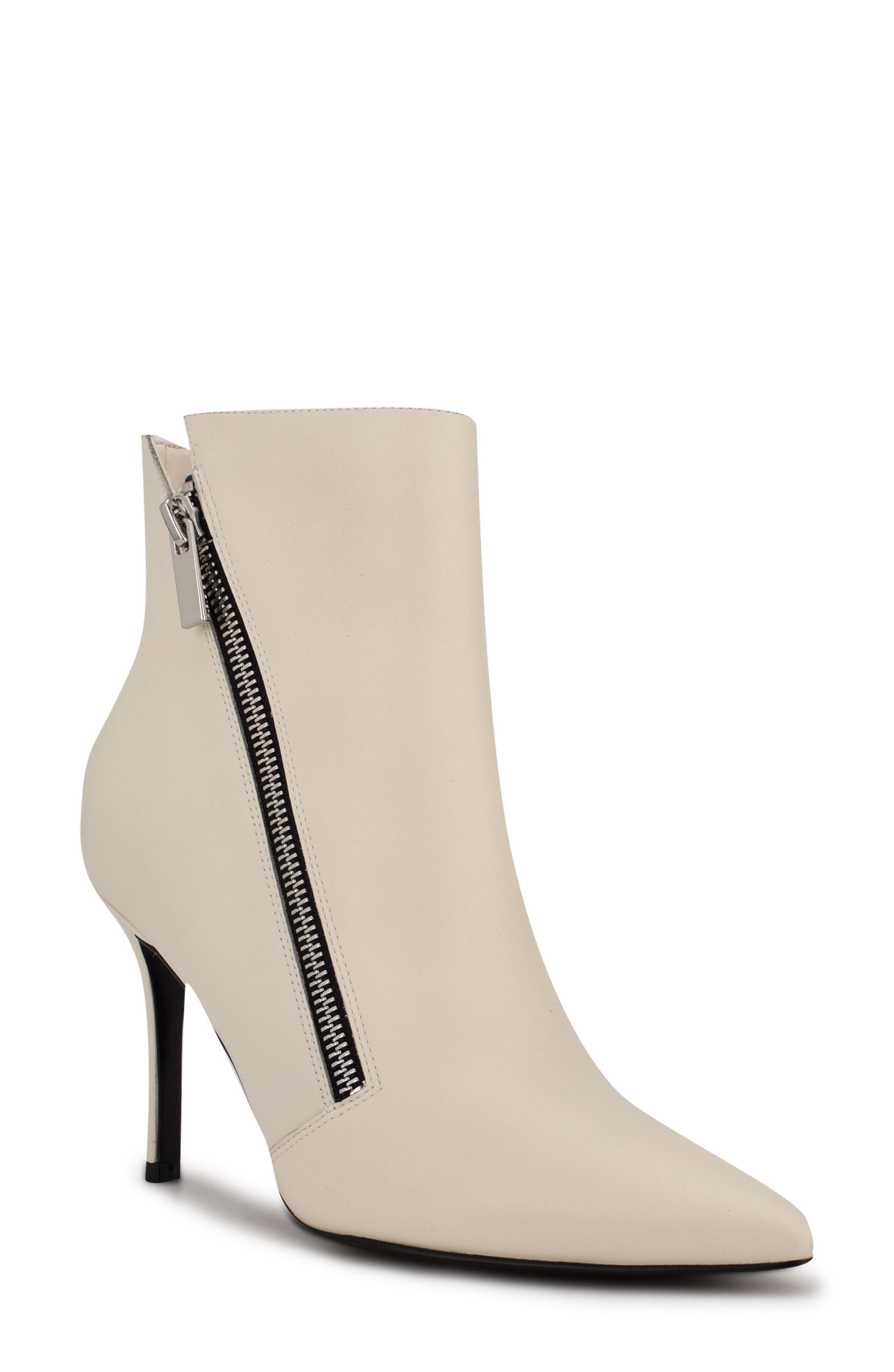 Fast Pointed Toe Bootie, Main, color, CREAM LEATHER