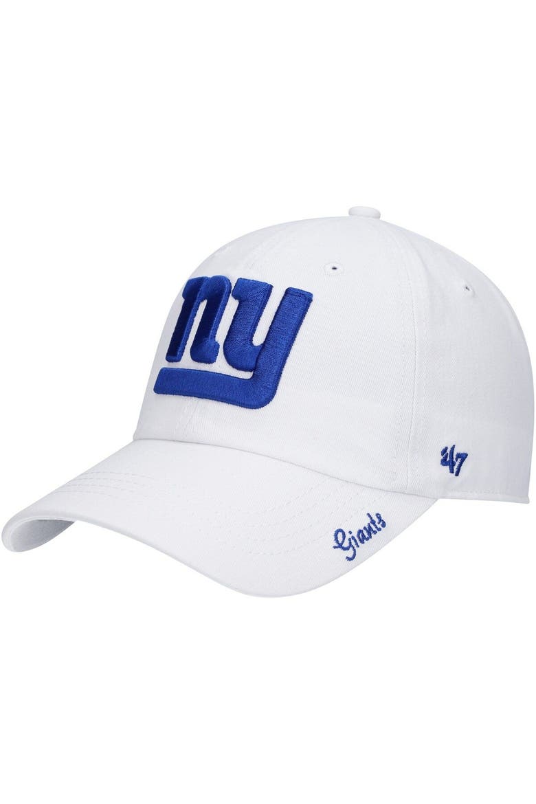 Women's '47 White New York Giants Miata Clean Up Logo Adjustable Hat, Alternate, color, White