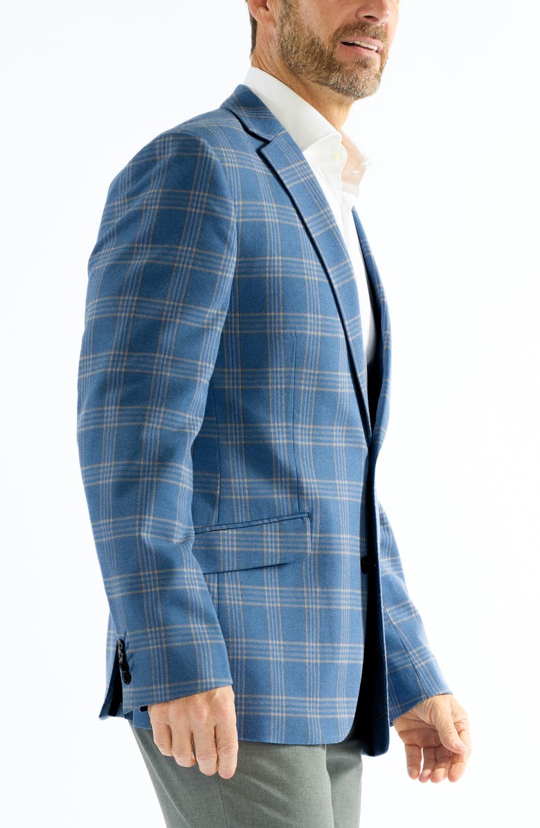 SAVILE ROW CO Mayfair Blue Plaid Sport Coat, Alternate, color, 
