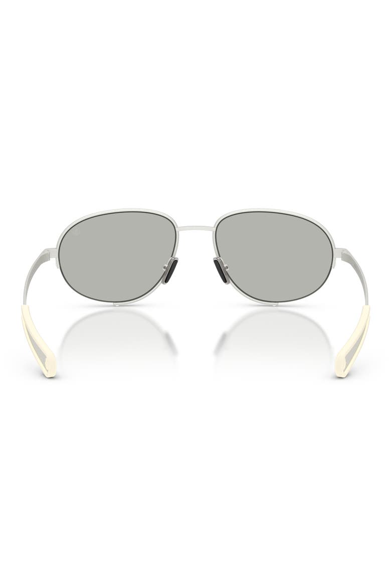 Circuit 56mm Oval Sunglasses, Alternate, color, SILVER / CLEAR MIRROR SILVER