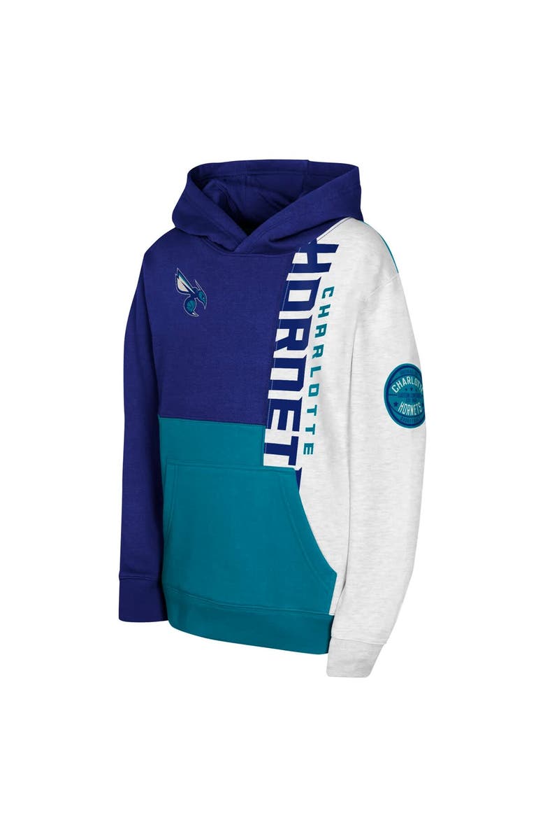 Outerstuff Youth  Purple Charlotte Hornets Splash Pullover Hoodie, Alternate, color, 