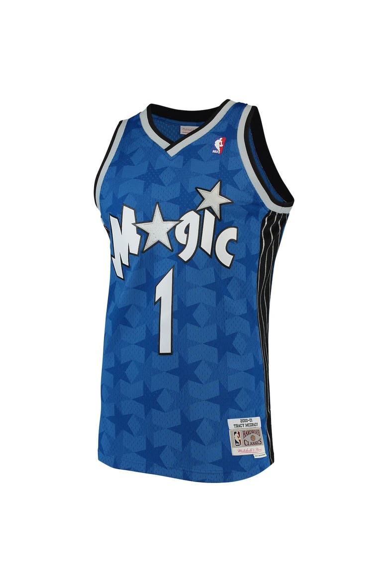Men's Mitchell & Ness Tracy McGrady Blue Orlando Magic 2000-01 Hardwood Classics Swingman Jersey, Alternate, color, Blue
