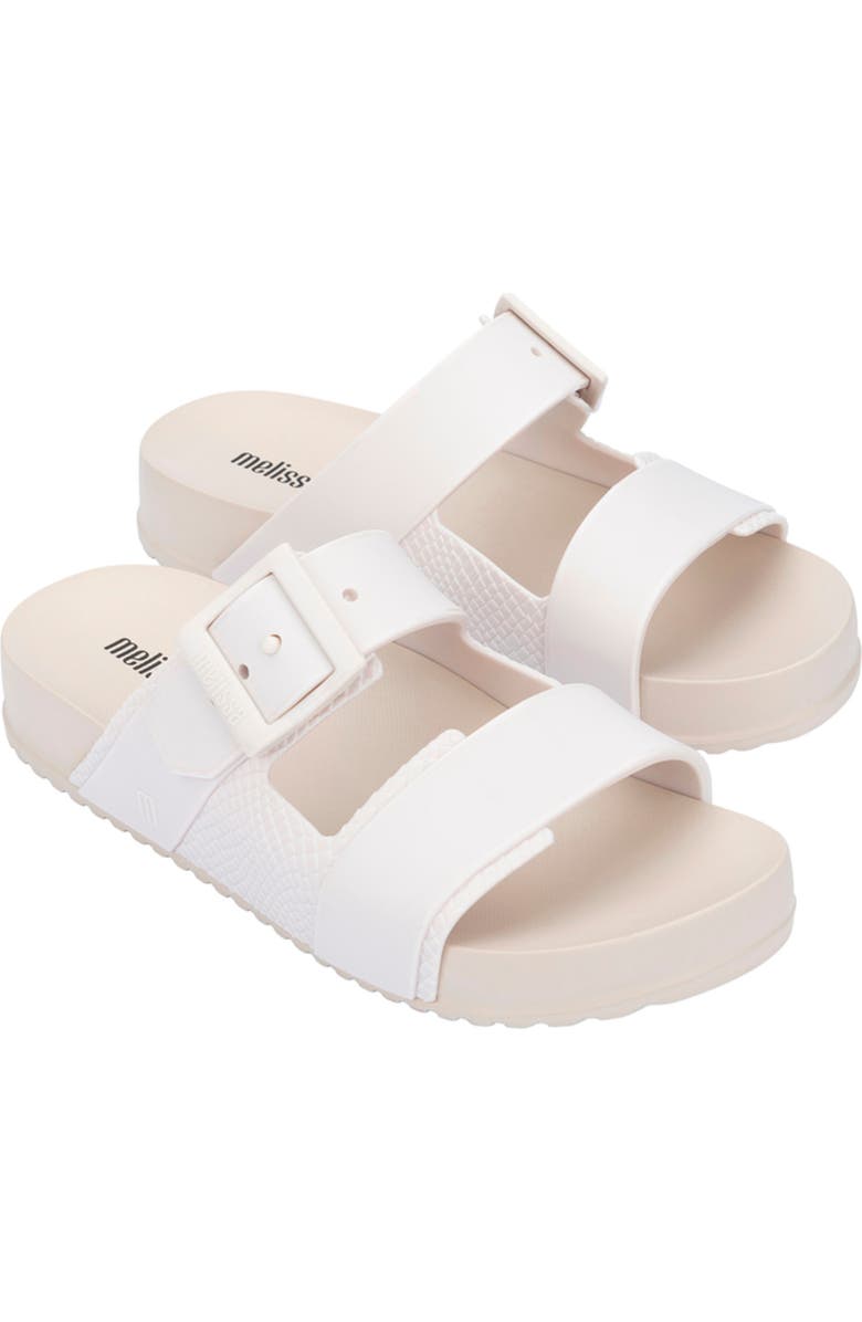 Melissa Cozy Connection Slide Sandal, Main, color, Beige/ White