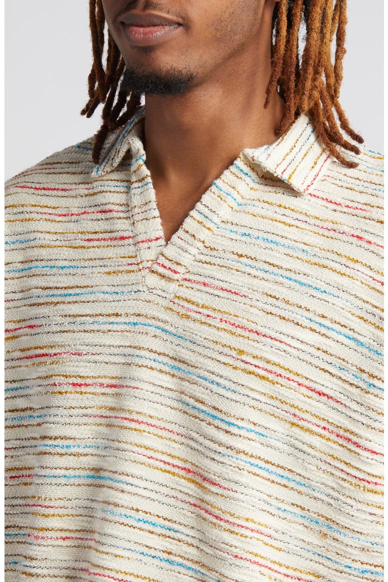 Sunset Stripe Johnny Collar Polo, Alternate, color, MULTI