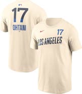 Nike Men's Nike Shohei Ohtani Natural Los Angeles Dodgers City Connect Name & Number T-Shirt