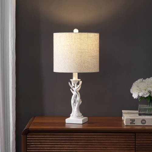 Jonathan Y Gaston Resin Mini Led Table Lamp In White