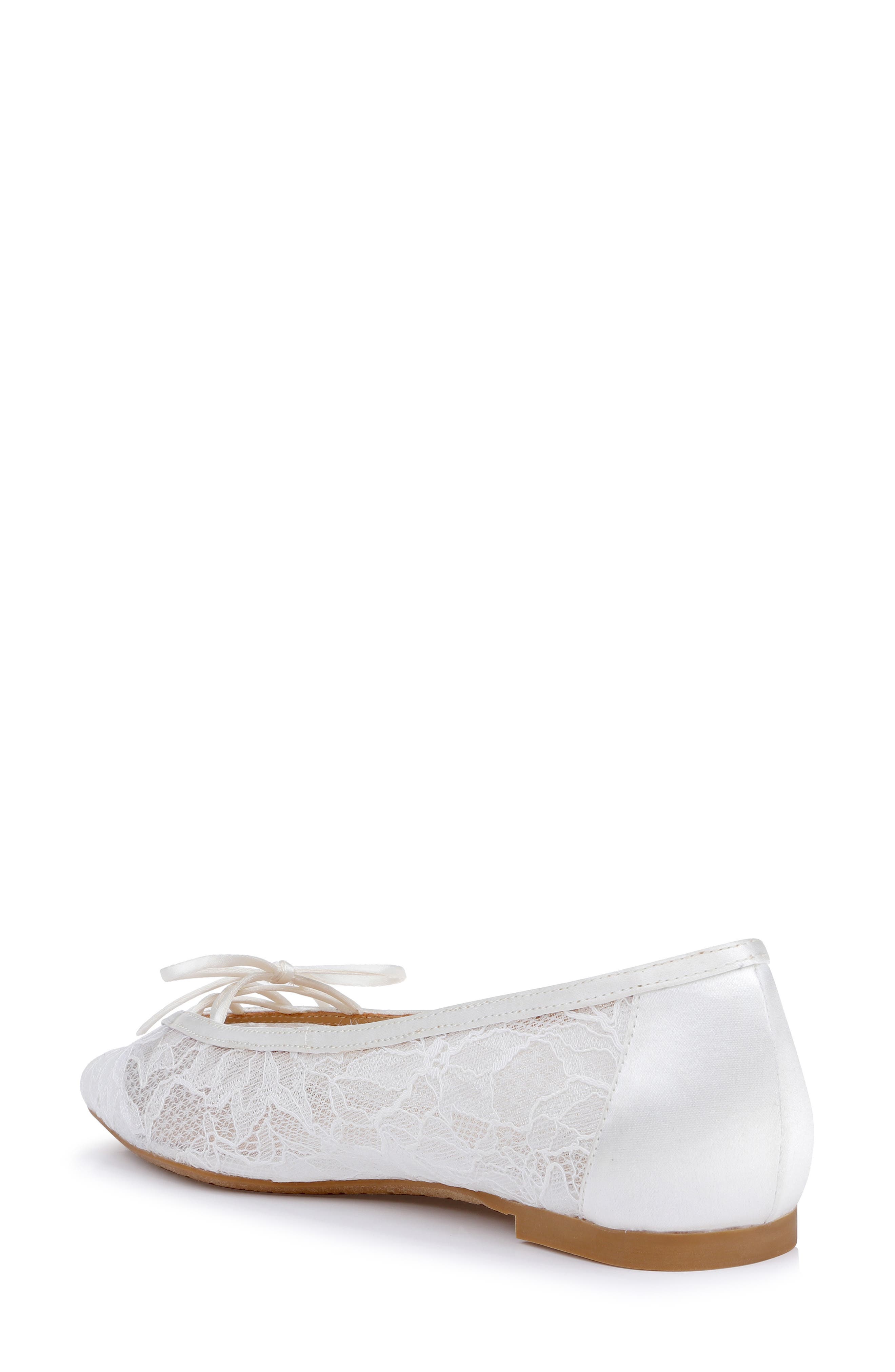 Raelyn Lace Ballet Flat, Alternate, color, WHITESATIN
