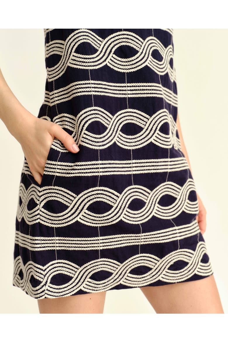 Annie Mini Embroidered Dress, Alternate, color, Midnight Blue