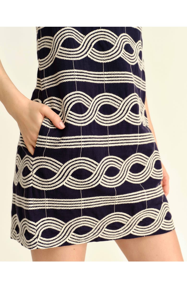 Cartolina Annie Mini Embroidered Dress, Alternate, color, Midnight Blue