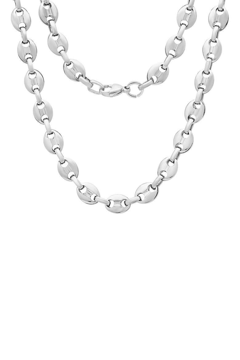 Puff Mariner Chain Necklace, Main, color, SILVER