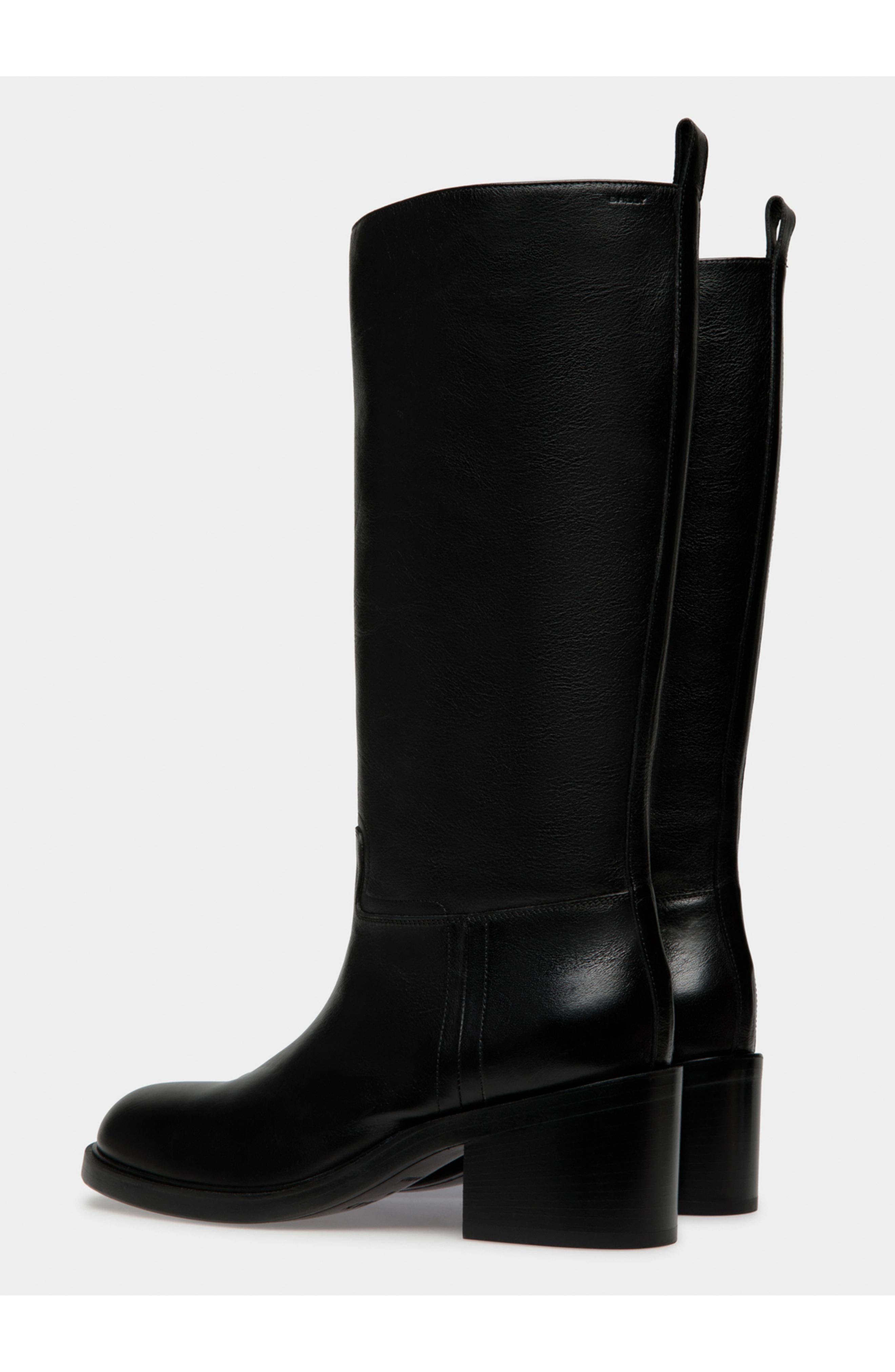 Bally Peggy Boot in Leather, Alternate, color, Black