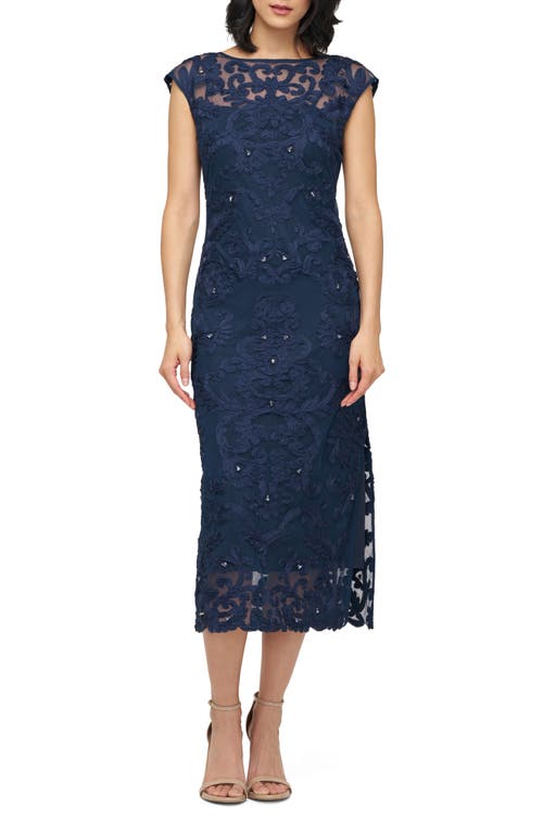 Js Collections Avril Soutache Cocktail Dress In Black
