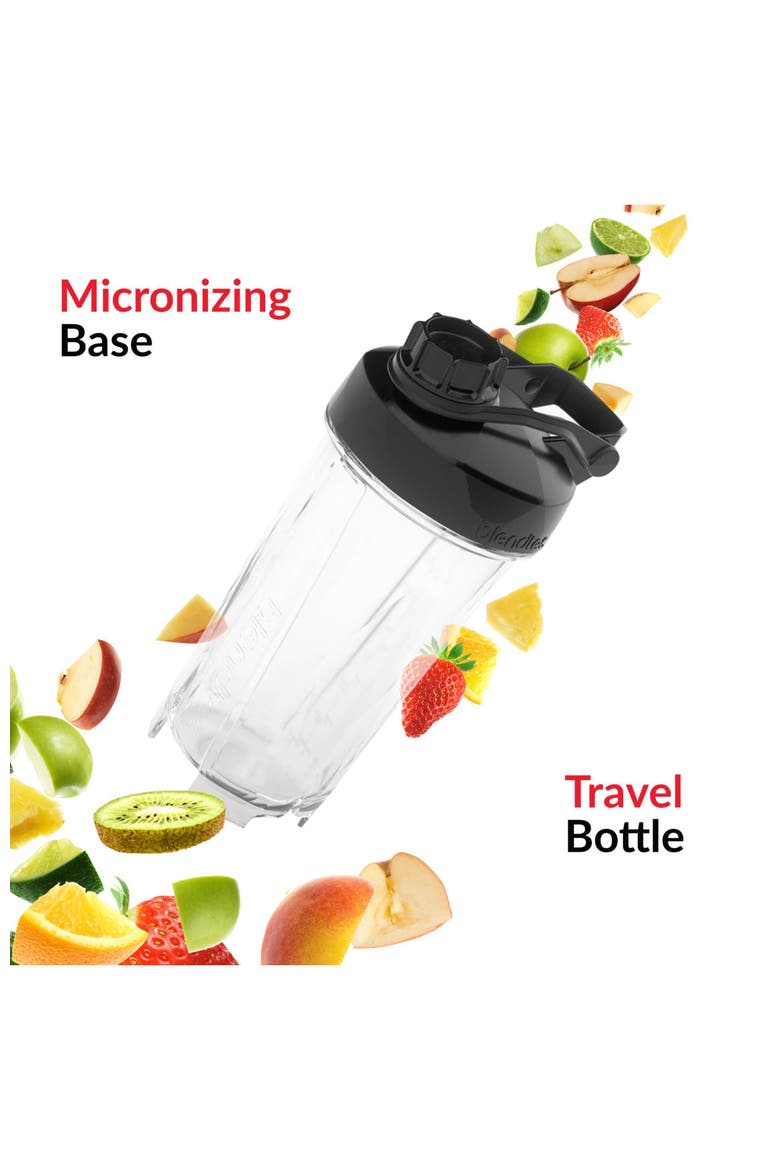 GO Reusable Single Serve Blender Bottle with Travel Lid, Alternate, color, Clear