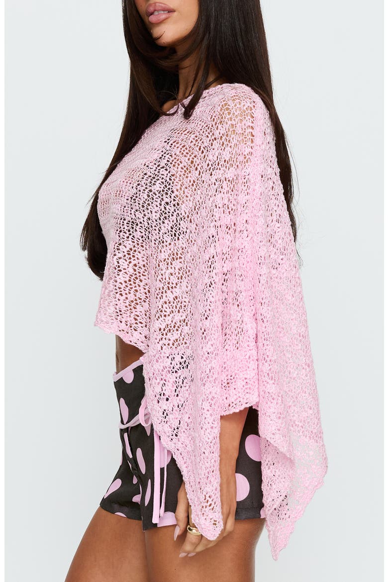Boni Knit Poncho, Alternate, color, SOFT PINK