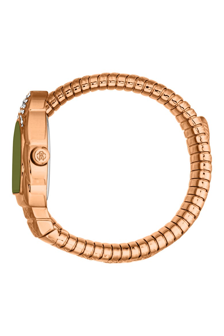 Aurora Snake Wraparound Bracelet Watch, 24mm x 30mm, Alternate, color, ROSE GOLD
