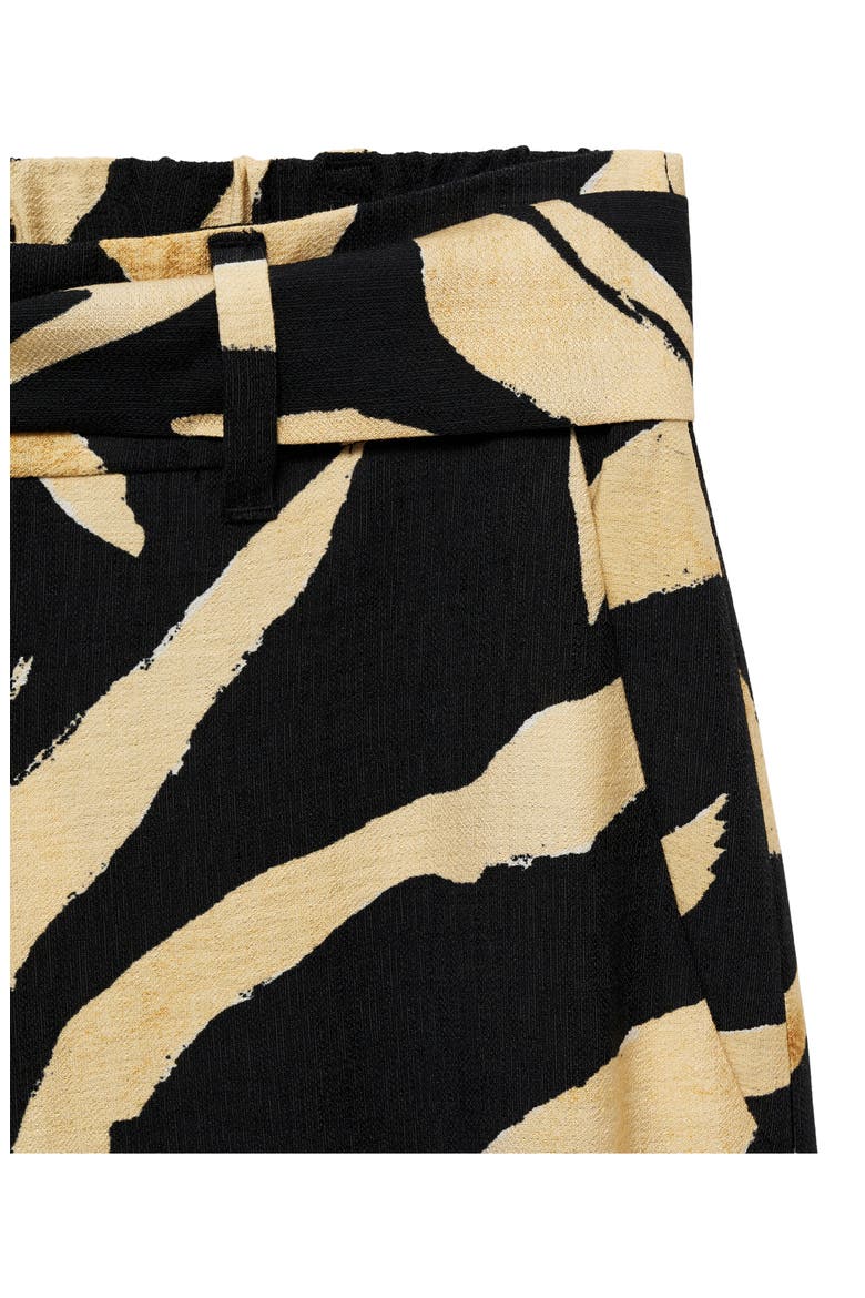 Printed Straight Leg Pants, Alternate, color, BLACK