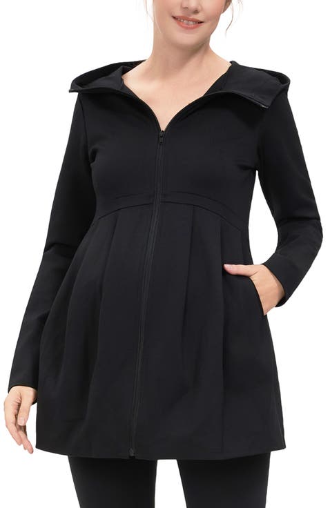 Sophia Maternity Fit & Flare Hooded Jacket