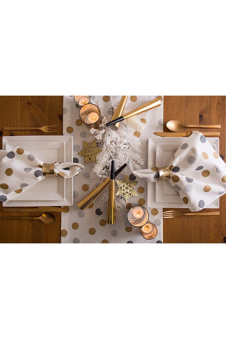 Metallic Confetti Table Runner, Alternate, color, Metallic Confetti