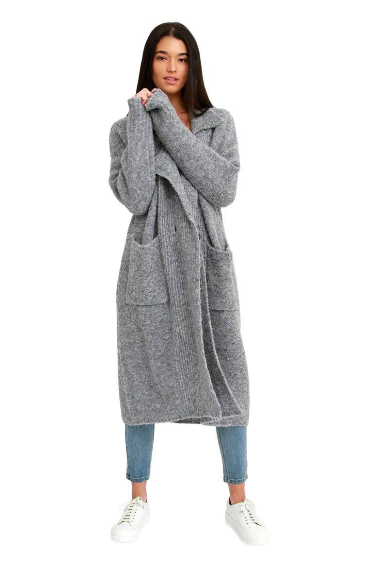 Born To Run Sustainable Sweater Coat, Main, color, Grey