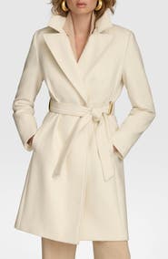 Donna Karan New York Belted Wool Blend Coat