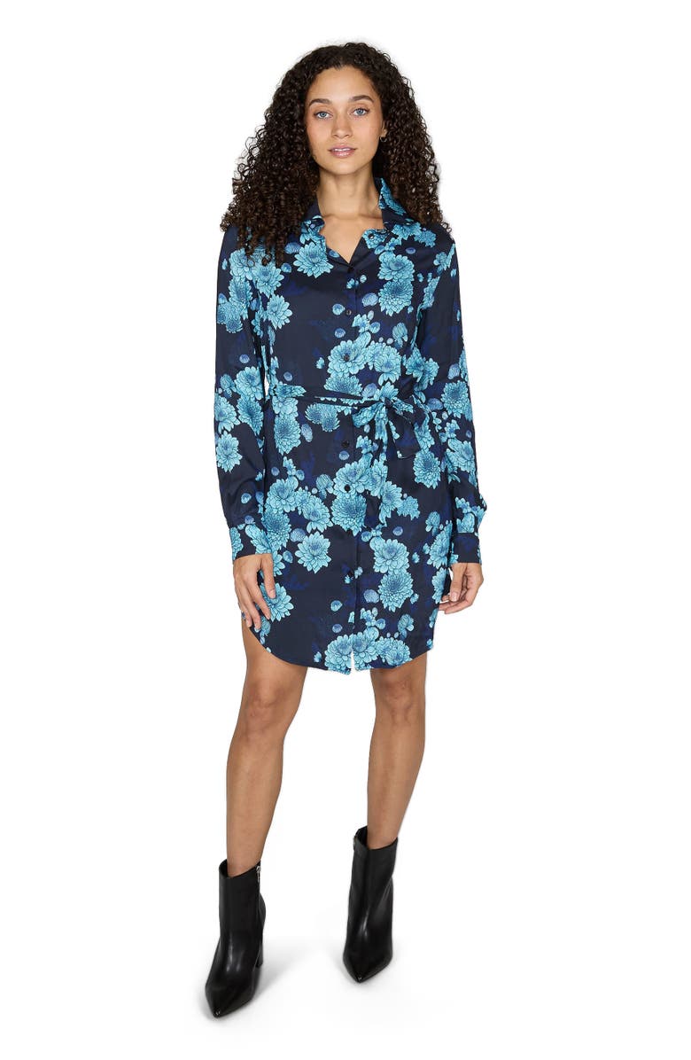 Lords of Harlech Dorethy Stretch Viscose Shirt Dress, Alternate, color, Serious Floral Navy
